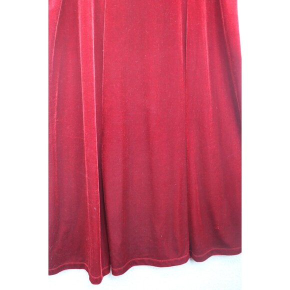 White Stag Red Velvet Maxi Skirt and Long Sleeve Top-Large-Whimsigoth - Picture 6 of 16